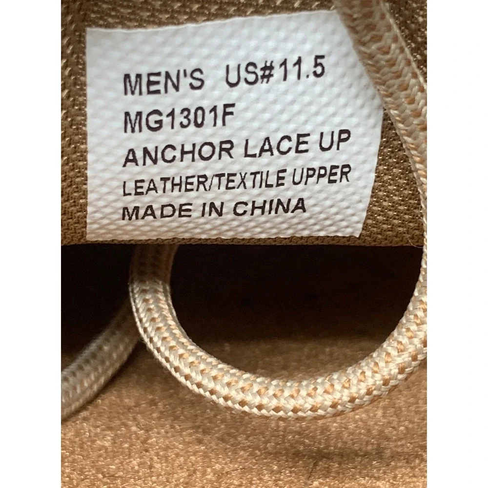 Margaritaville Anchor Lace Up Brown Boat Shoes MG1301F Men's Sz 11.5